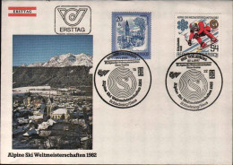 1982-Autriche Osterreich Austria S.1v."campionati Mondiali Di Sci Alpino"su Fdc  - FDC