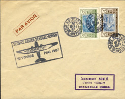 1937-Costa D'Avorio Servizio Aereo I^volo Senegal Congo Del19 Maggio - Covers & Documents