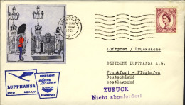 1961-Gran Bretagna I^volo Boeing Londra Francoforte Del 1 Novembre - Briefe U. Dokumente