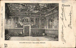 1901-cartolina Venezia Palazzo Ducale-sala Del Senato Viaggiata,in Arrivo Annull - Padova