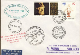 Vaticano-1980 XXXII^Giro Aereo Internazionale Della Sicilia - Poste Aérienne