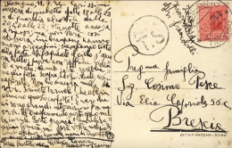 1944-RSI Cat.Sassone Euro 225 Cartolina Possagno Panorama Affr. 20c. Monumenti D - Storia Postale