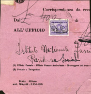 1944-GNR (valore Dell'usato Cat.Sassone Euro 300!) Su Parte Di Frontespizio Con  - Marcofilía