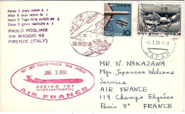 1961-Giappone Japan Cartoncino Variamente Affrancato Timbri Vari Compreso I^volo - Andere & Zonder Classificatie