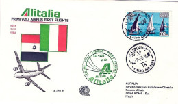 1980-Egitto Alitalia I^volo Airbus Cairo Roma - Airmail
