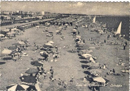 1960-cartolina Al Lido Di Sottomarina Spiaggia Affrancata L.15 Spedizione Dei Mi - Venezia (Venedig)