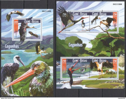 Oz0286 2015 Guinea-Bissau Fauna Birds Storks Cegonhas 1Kb+1Bl Mnh - Autres & Non Classés