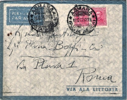 1936-Eritrea Busta Con Lettera Diretta In Italia Affrancata Coppia 75c. Vittorio - Eritrea