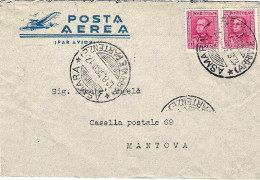 1936-Eritrea Busta Diretta In Italia Affrancata Coppia 75c. Vittorio Emanuele II - Erythrée