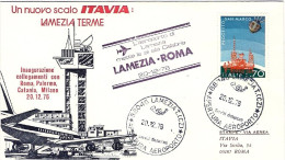 1976-con Bollo L'aeroporto Di Lamezia Terme Mette Le Ali Alla Calabria Volo Lame - Poste Aérienne