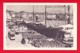 F-13-Marseille-95P62 Un Coin Du Port, Chargement Des Bâteaux, Barriques, Tramway, Attelage, Cpa BE - Vecchio Porto (Vieux-Port), Saint Victor, Le Panier