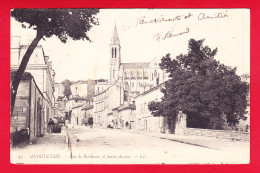 F-16-Angouleme-167P62 La Rue De Bordeaux Et Saint Ausone, Petite Animation, Cpa Précurseur BE - Angouleme