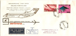 1973-inaugurazione Linea Aerea Bolzano Roma Con Aereo Sovietico Di Linea YAK-40  - Airmail
