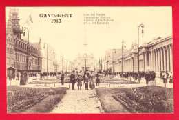 E-Belgique-168P62 GAND - GENT 1913, L'avenue Des Nations, Animation, Cpa BE - Gent