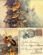 1915-cartolina Patriottica Doppia "Per La Vittoria Dell'Italia-canzone Di Un Irr - Patrióticos