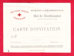 Vieux Papiers-83D01 CHASSENEUIL (Charente) Invitation Au Bal De Bienfaisance Organisé Par La Croix Rouge - Tickets - Entradas