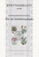 Germany Deutschland 1983-20 Für Die Wohlfahrtspflege, Alps Flowers Flower Blume Blumen, Bonn - 1981-1990