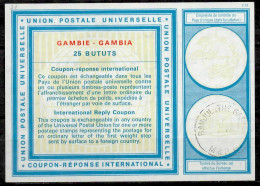 GAMBIE GAMBIA  Vi21  25 BUTUTS  International Reply Coupon Reponse Antwortschein IRC IAS Cupon Respuesta O BANJUL - Gambie (1965-...)