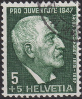 1947 Schweiz Pro Juventute ° Mi:CH 488, Yt:CH 445, Zum:CH J121, Jacob Burckhardt - Oblitérés