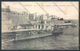 Taranto Città Nave Da Guerra Cartolina ZB6761 - Taranto