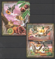 Ca839 2012 Central Africa Flora Fauna Wild Animals Bats Chauves-Souris Bl+Kb Mnh - Altri & Non Classificati