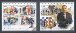 Hm1724 2018 Niger Garry Kasparov Chess Champions Sport #5848-1+Bl871 Mnh - Schaken