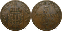 Allemagne - Prusse / Preussen - Guillaume Ier / Wilhelm I. - 3 Pfenninge / 1/120 Thaler 1862 A - TTB/XF40 - Mon6090 - Monedas Pequeñas & Otras Subdivisiones