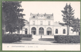 CPA Dos Précurseur - SEINE ET MARNE - FONTAINEBLEAU - LA GARE - Fontainebleau