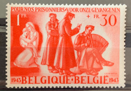 België, 1943, Nr 623-V4, Postfris**, OBP 22.5€ - 1931-1960