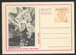 Angola Carte Entier Postal 1982 Lonchocarpus Sericeus Plante Médicinale Fleur Medicinal Plant Flower Stationery - Angola