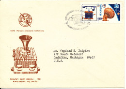 Poland FDC UIT 100th Anniversary 10-3-1976 Sent To USA - FDC