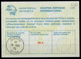 GHANA / CÔTE D'OR GOLD COAST  La22  50p International Coupon Reponse Antwortschein IRC IAS  O SUNYANI 05.11.75 - Costa De Oro (...-1957)