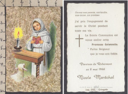 129929/ Communion, Nicole MARECHAL, Liège Robermont, 1966 - Kommunion Und Konfirmazion