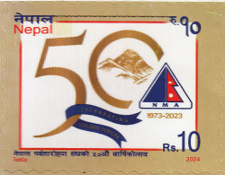 Nepal Mountaineering Association Golden Jubilee Postage Stamp 2024 Nepal MNH - Mountains