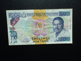 TANZANIE * : 500 SHILINGI  ND 1989    P 21c      TTB - Tanzania