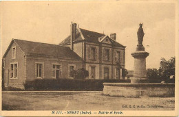 - Dpts Div.-ref-BN215- Indre - Neret - Mairie Et Ecole - - Autres & Non Classés