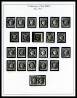 O N°3, 20c Cérès: 100 Exemplaires Dont Paires Et Neufs, Nuances Et Oblitérations Diverses, Belle Qualité, De Nombreuses  - 1849-1850 Ceres