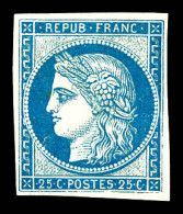 * N°4d, 25c Bleu, Impression De 1862, TB  Qualité: *  Cote: 625 Euros - 1849-1850 Ceres