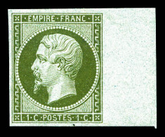 ** N°11a, 1c Bronze, Bord De Feuille Latéral, Fraîcheur Postale. SUP (certificat)  Qualité: ** - 1853-1860 Napoléon III.