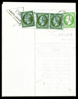 O Empire: 1c Olive En Paire + 1 Exemplaire Et 5c Vert (N°11 Et 12) Sur Bande Journal Privée. TTB (certificat)  Qualité:  - 1849-1876: Période Classique