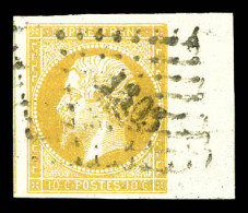 O N°13Aa, 10c Jaune-citron, Bdf Latéral. SUP  Qualité: Oblitéré - 1853-1860 Napoleone III
