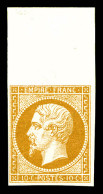 ** N°13B, 10c Brun-clair Type II, Bord De Feuille, Fraîcheur Postale, SUP (signé Calves/certificat)  Qualité: ** - 1853-1860 Napoléon III.