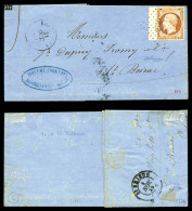 O N°16, 40c Orange Bdf Sur Lettre Pour St Brieuc. TTB  Qualité: Oblitéré - 1849-1876: Période Classique