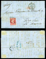 O N°17, 80c Empire Sur Lettre De Nantes Le 26 Avril 1862 à Destination De Port Louis (Ile Maurice). TTB. R. (certificat) - 1849-1876: Klassik