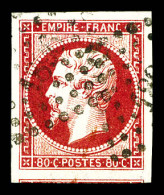 O N°17B, 80c Rose, Grandes Marges Avec Voisin. SUP (signé Calves)  Qualité: Oblitéré - 1853-1860 Napoléon III.