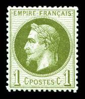 ** N°25, 1c Vert-bronze, Très Bon Centrage. TTB  Qualité: ** - 1863-1870 Napoleone III Con Gli Allori