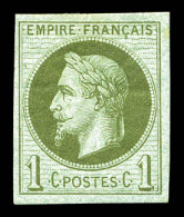 * N°25c, 1c Bronze, Réimpression Granet, TB (signé Calves/certificat)  Qualité: *  Cote: 2250 Euros - 1863-1870 Napoléon III. Laure