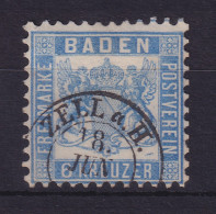 Baden 6 Kreuzer Mi.-Nr. 19a Mit Zweikreis-O ZELL A. H. (Zell Am Hamersbach) - Gebraucht