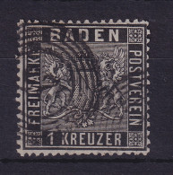 Baden 1 Kreuzer Mi.-Nr. 9 Mit Nummern-Stempel 25 Konstanz - Afgestempeld