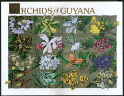 Guyana 1990 Orchids Flowers Flora Sc 2370 Sheetlet MNH # 19077 - Orchideeën